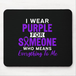 I Wear Purple Epilepsy Epilepsia Epileptic Seizure Mouse Pad