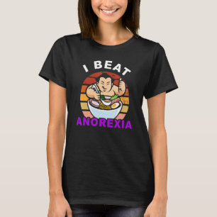 I Wear Purple For Anorexia Awareness I Beat It Sum T-Shirt
