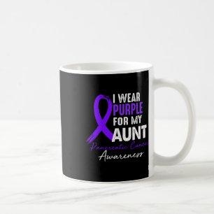 I Wear Purple For Aunt Pancreatic Cancer Awareness Coffee Mug