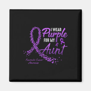I Wear Purple For AUNT Pancreatic Cancer Awareness Magnet