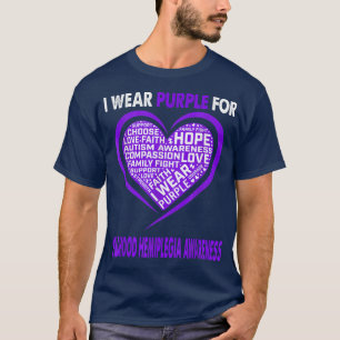 I Wear Purple For Childhood Hemiplegia Awareness F T-Shirt