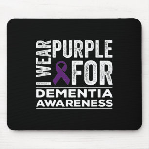 I Wear Purple For Dementia Awareness Heimerheimer Mouse Pad