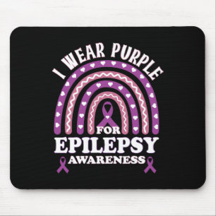 I Wear Purple For Epilepsy Awareness Epilepsy Awar Mouse Pad