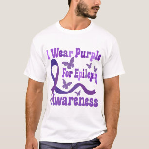 I Wear Purple For Epilepsy Awareness Men Women Kid T-Shirt