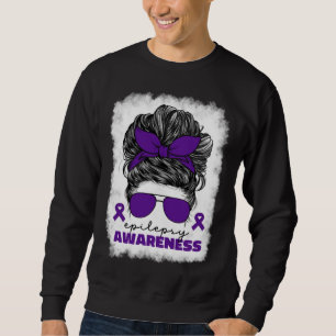 I Wear Purple For Epilepsy Awareness Month Day For Sweatshirt
