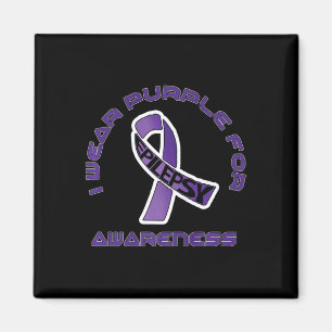 I Wear Purple For Epilepsy Awareness November Magnet