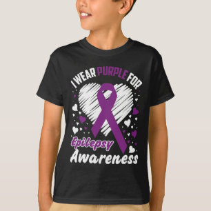 I Wear Purple For Epilepsy Awareness T-Shirt