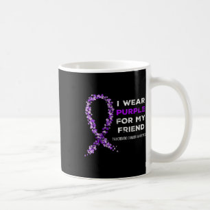 I Wear Purple For Friend Pancreatic Cancer Awarene Coffee Mug
