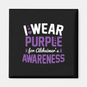 I Wear Purple For Heimerheimer's Awareness Dementi Magnet