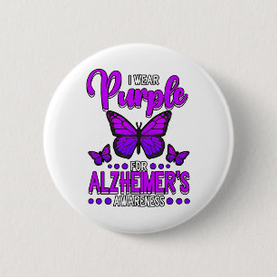 I Wear Purple For Heimers Awareness _1 6 Cm Round Badge