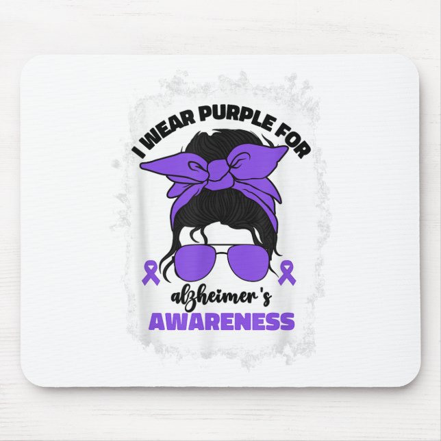 I Wear Purple For Heimers Awareness Month Heimer _ Mouse Pad (Front)