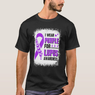 I Wear Purple For Lupus Awareness Butterfly Ribbon T-Shirt
