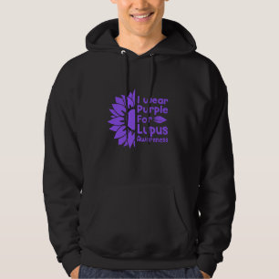I Wear Purple For Lupus Awareness SLE Disease Sunf Hoodie