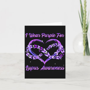 I wear purple for lupus awareness warrior fighter  card