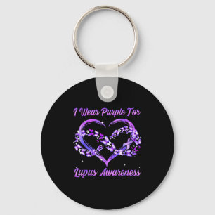 I wear purple for lupus awareness warrior fighter  key ring