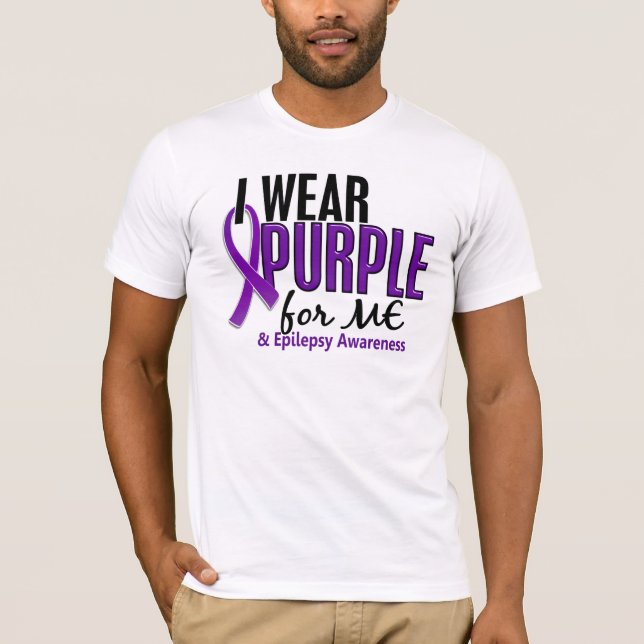 I Wear Purple For ME 10 Epilepsy T-Shirt (Front)