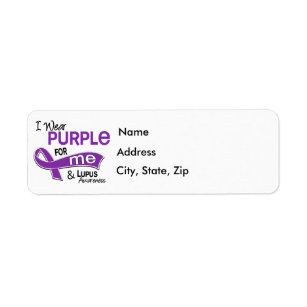 I Wear Purple For Me 42 Lupus Return Address Label