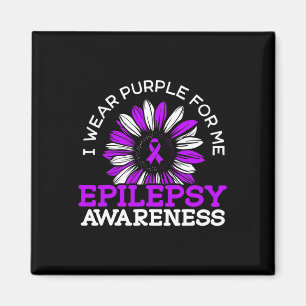 I Wear Purple For Me Epileptic Seizure Epilepsy Aw Magnet