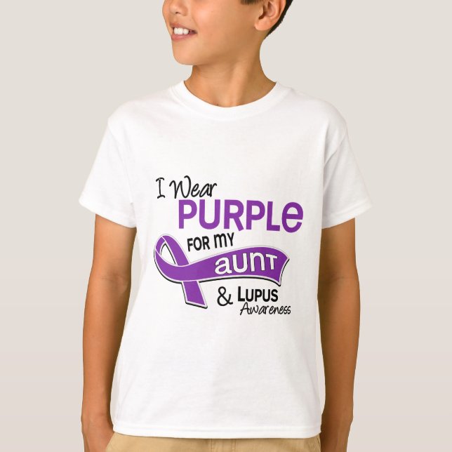I Wear Purple For My Aunt 42 Lupus T-Shirt (Front)