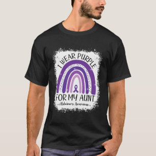 I Wear Purple For My Aunt Alzheimer'S Awareness Ra T-Shirt