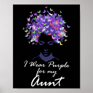 I Wear Purple For My Aunt Family Support Heimerhei Poster