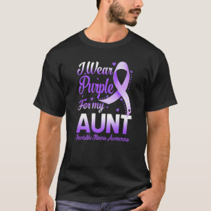 I Wear Purple For My Aunt Invisible Illness Awaren T-Shirt