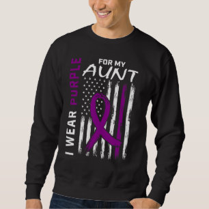 I Wear Purple For My Aunt Lupus Awareness American Sweatshirt