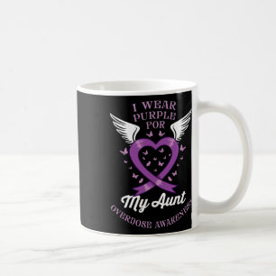 I Wear Purple For My Aunt Overdose Awareness 2 Coffee Mug