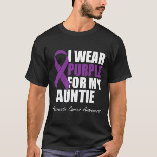 I Wear Purple For My Auntie Pancreatic Cancer Awar T-Shirt