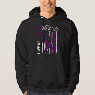 I Wear Purple For My Baby Brother Lupus Awareness Hoodie