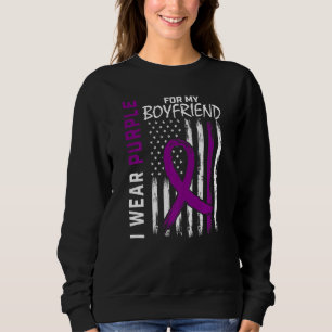 I Wear Purple For My Boyfriend Epilepsy Awareness  Sweatshirt