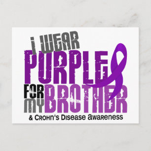 I Wear Purple For My Brother 6 Crohn’s Disease Postcard