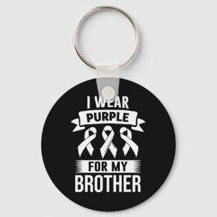 I Wear Purple For My Brother Overdose Awareness 1 Key Ring