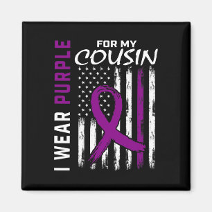 I Wear Purple For My Cousin Epilepsy Awareness Ame Magnet