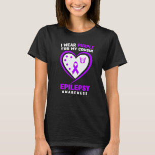 I Wear purple For My Cousin Epilepsy Awareness T-Shirt