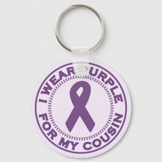 I Wear Purple For My Cousin Key Ring