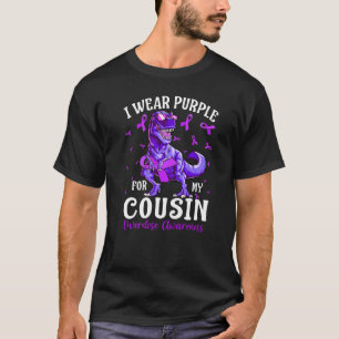 I Wear Purple For My Cousin Overdose Awareness Din T-Shirt
