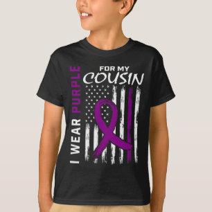 I Wear Purple For My Cousin Pancreatic Cancer Awar T-Shirt