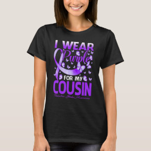 I Wear Purple For My Cousin Pediatric Stroke Aware T-Shirt