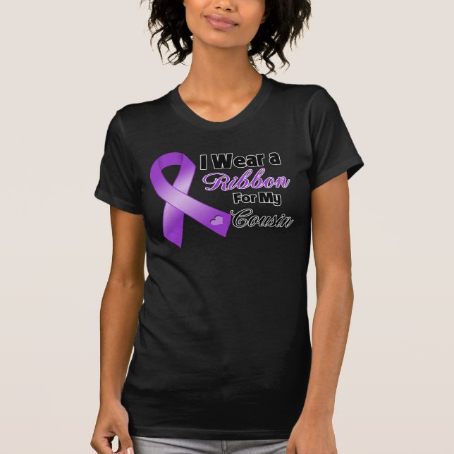 I Wear Purple For My Cousin T-Shirt (Front)