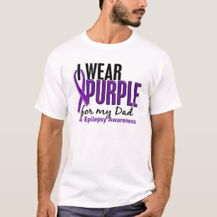 I Wear Purple For My Dad 10 Epilepsy T-Shirt