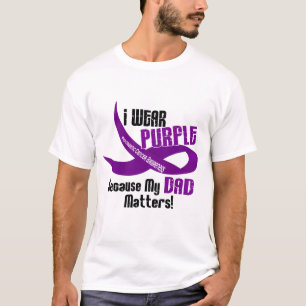 I Wear Purple For My Dad 33 PANCREATIC CANCER T-Shirt