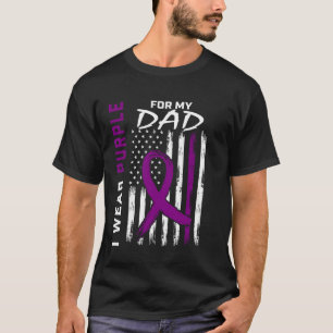 I Wear Purple For My Dad Alzheimers Awareness Amer T-Shirt