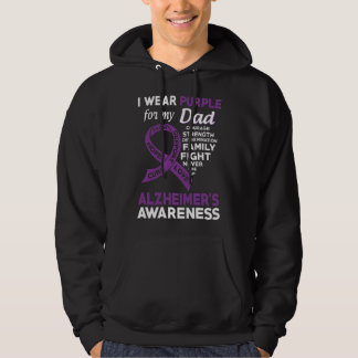 I Wear Purple For My Dad Alzheimer'S Awareness Hoodie