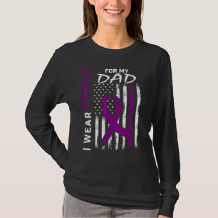 I Wear Purple For My Dad Epilepsy Awareness Americ T-Shirt
