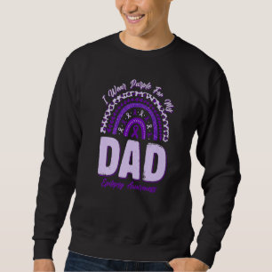 I Wear Purple For My Dad Epilepsy Awareness Rainbo Sweatshirt