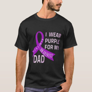 I Wear Purple For My Dad Heimerheimer's Disease Aw T-Shirt