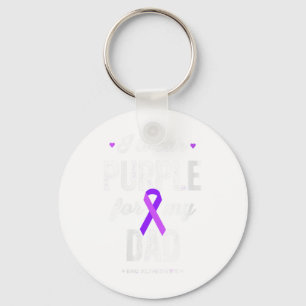 I Wear Purple For My Dad Heimers Awareness Women M Key Ring