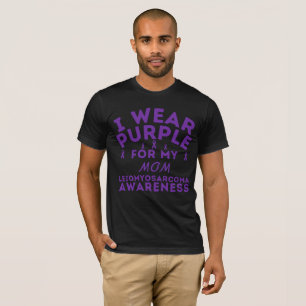 I Wear Purple For My Dad Leiomyosarcoma Custom T-Shirt