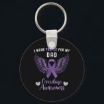 I Wear Purple For My Dad Overdose Awareness 1  Key Ring<br><div class="desc">I Wear Purple For My Dad Overdose Awareness 1</div>